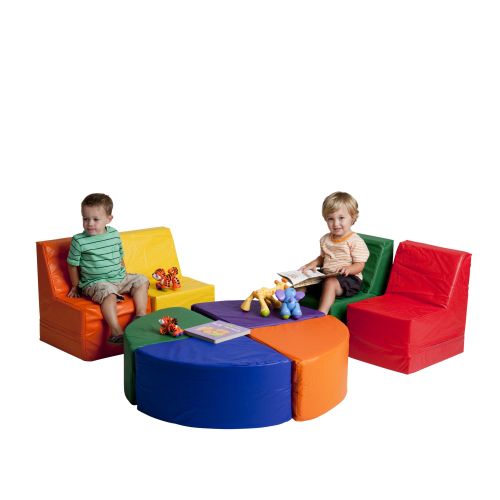  ECR4Kids SoftZone 8-Piece Toddler Sectional