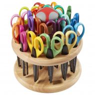 ECR4Kids Kraft Edgers Scissors with Hardwood Rack 18-Piece