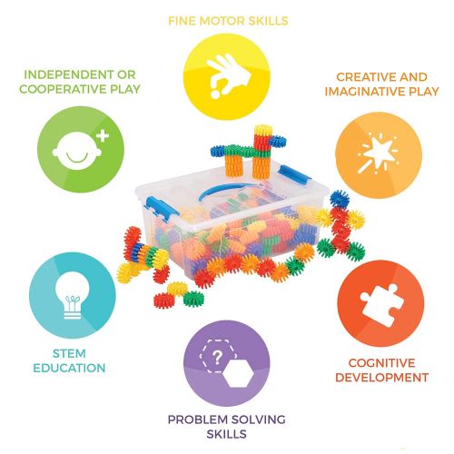  ECR4Kids Gears Galore Math Manipulatives Building Kit, Educational Sensory Learning Toys for Children (160-Piece Set)