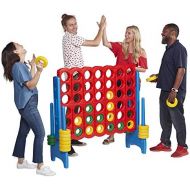 [아마존베스트]ECR4Kids Jumbo 4-to-Score Giant Game Set, Backyard Games for Kids, Jumbo Connect-All-4 Game Set, Indoor or Outdoor Game, Adult and Family Fun Game, Easy to Transport, 4 Feet Tall,