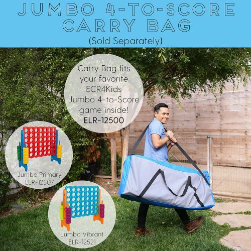  [아마존베스트]ECR4Kids Jumbo 4-to-Score Giant Game Set, Backyard Games for Kids, Jumbo Connect-All-4 Game Set, Indoor or Outdoor Game, Adult and Family Fun Game, Easy to Transport, 4 Feet Tall,