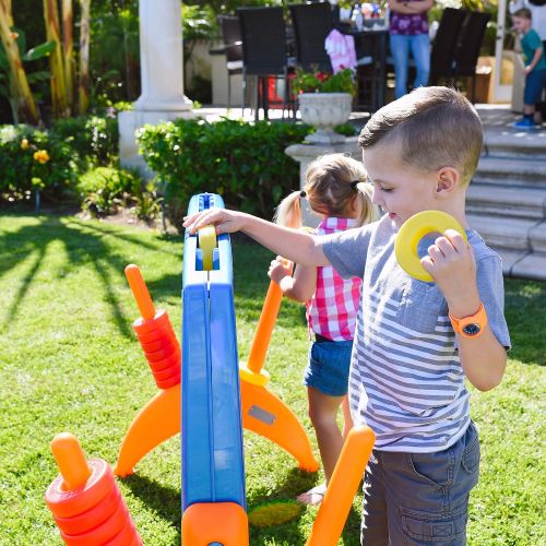  [아마존베스트]ECR4Kids Junior 4-to-Score Giant Game Set, Backyard Games for Kids, Junior Connect-All-4 Game Set, Indoor or Outdoor Game, Adult and Family Fun Game, Easy to Transport, Almost 3 Fe