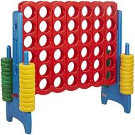 ECR4Kids Jumbo 4-to-Score Giant Game Set, Backyard Games for Kids, Jumbo Connect-All-4 Game Set, Indoor or Outdoor Game, Adult and Family Fun Game, Easy to Transport, 4 Feet Tall,