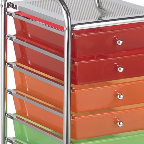  ECR4Kids 6-Drawer Mobile Organizer, Smoke