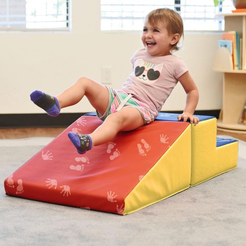  ECR4Kids - ELR-12653 SoftZone Little Me Play Climb and Slide, Primary (2-Piece)