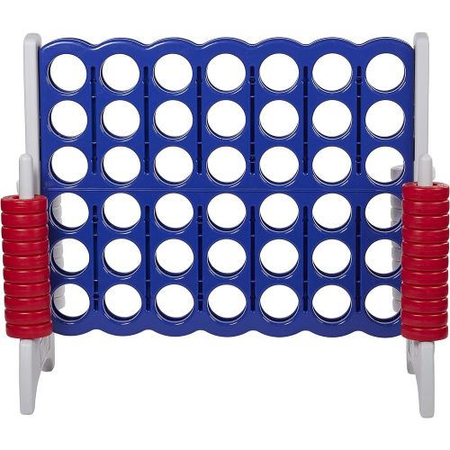  ECR4Kids Jumbo 4-to-Score Giant Game Set, Backyard Games for Kids, Indoor/Outdoor Connect-All-4, Adult and Family Fun Game, 43 Inches Tall, America  Red, White and Blue (Game Only