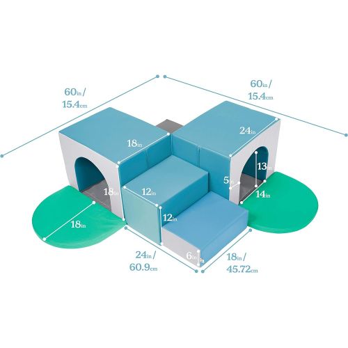  ECR4Kids SoftZone Single Tunnel Maze - Beginner Toddler Climber for Safe Active Play- Fun Early Development Obstacle Toy