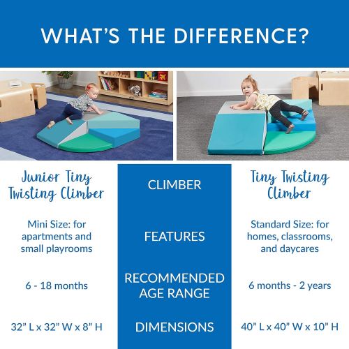  ECR4Kids SoftZone Tiny Twisting Foam Corner Climber - Indoor Active Play Structure for Toddlers and Kids - Soft Foam Play Set, Contemporary