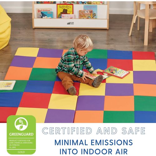  Visit the ECR4Kids Store ECR4Kids Softzone Patchwork Toddler Foam Play Mat, 58-Inch Square, Floor Mats For Tummy Time, Colorful Baby Play Mat, Soft Floor Mat for School Or Daycare, Baby Play Mat, Padded Ru