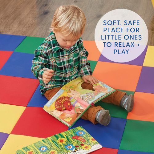  Visit the ECR4Kids Store ECR4Kids Softzone Patchwork Toddler Foam Play Mat, 58-Inch Square, Floor Mats For Tummy Time, Colorful Baby Play Mat, Soft Floor Mat for School Or Daycare, Baby Play Mat, Padded Ru