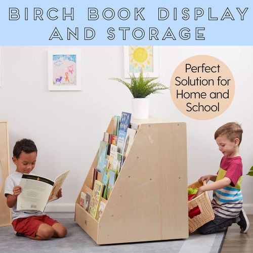  ECR4Kids Birch Book Display Stand, Natural