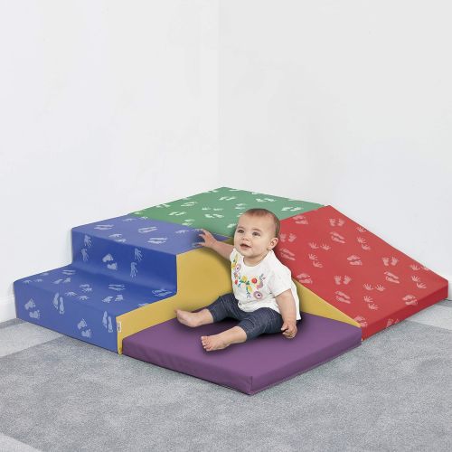  ECR4Kids SoftZone Little Me Foam Corner Climber - Indoor Active Play Structure for Toddlers and Kids - Soft Foam Play Set, Primary