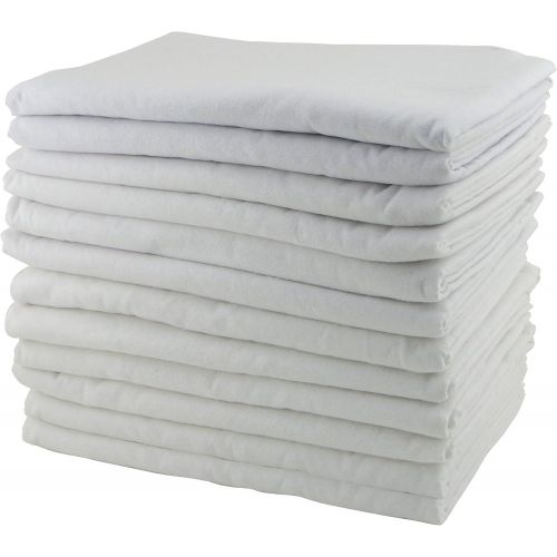  ECR4Kids Daycare Cot Rest Time Blanket for Kids, White (12-Pack)