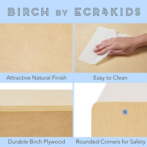  ECR4Kids Birch Hardwood 8 Compartment School Backpack Storage Cubby Unit