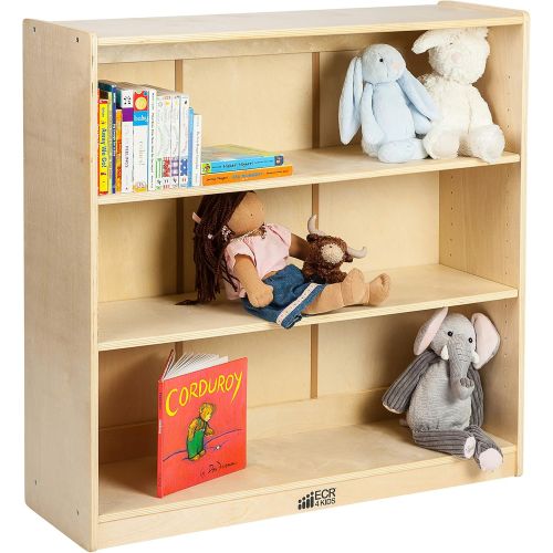  ECR4Kids Birch Hardwood School Bookcase with Adjustable Shelves for Classrooms, Natural