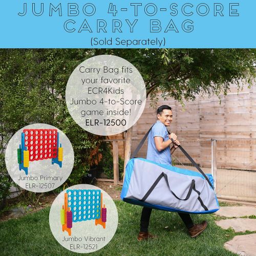  ECR4Kids Jumbo 4-To-Score Giant Game Set - Oversized 4-In-A-Row Fun for Kids, Adults and Families - IndoorsOutdoor Play Structure - 4 Feet Tall, Primary Colors