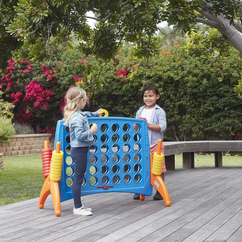  ECR4Kids Jumbo 4-To-Score Giant Game Set - Oversized 4-In-A-Row Fun for Kids, Adults and Families - IndoorsOutdoor Play Structure - 4 Feet Tall, Primary Colors