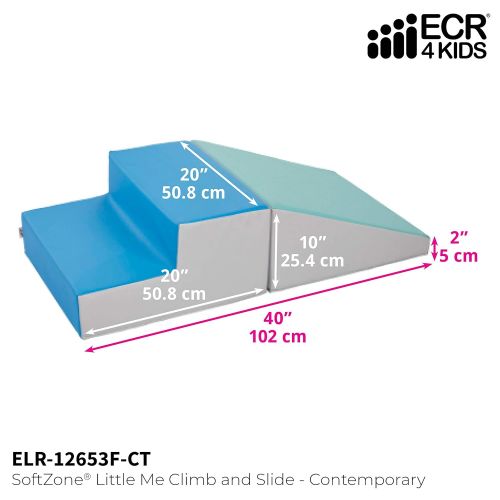  ECR4Kids SoftZone Little Me Play Climb and Slide, Primary (2-Piece)