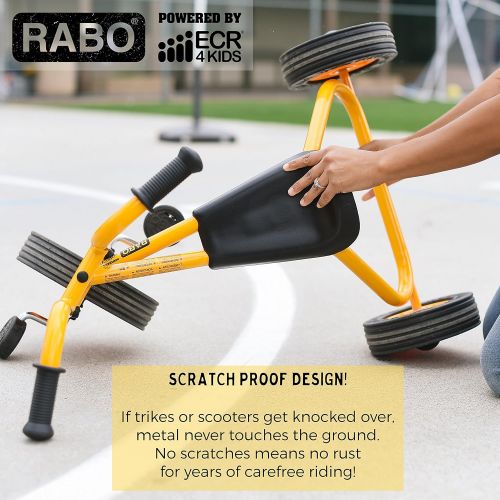  RABO Speedster Trike (powered by ECR4Kids), Premium Toddler Tricycle for Backyards & Schoolyards (YellowBlack)