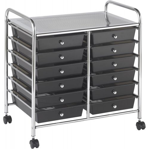  ECR4Kids 14-Drawer Mobile Organizer, Assorted Colors