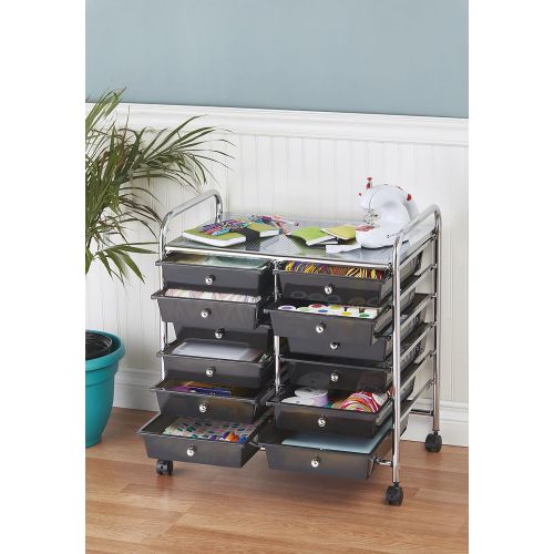  ECR4Kids 14-Drawer Mobile Organizer, Assorted Colors