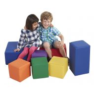 ECR4Kids Softzone Foam Big Building Blocks, Soft Play for Kids (7-Piece Set), Big Blocks, Primary
