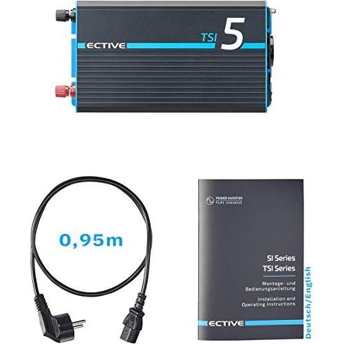  [아마존베스트]-Service-Informationen ECTIVE 500W 12V to 230V Pure Sine Wave Inverter TSI 5 with Integrated NVS and UPS Function