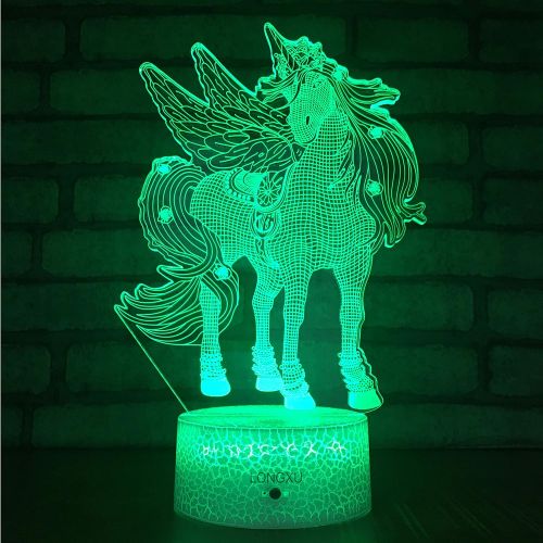  [아마존베스트]LONGXU Unicorn Gifts Lamps Night Lights for Kids Night Light with Remote & Smart Touch 7 Colors + 16 Colors Changing Dimmable Unicorn Toys 3 4 5 6 7 8 9 Year Old Girl Gifts (Unicor