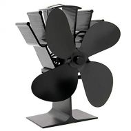 ECYC Ltd ECYC 4 Leaf Fireplace Fan, Heat Powered Stove Quiet Fan for House Wood Log Burning Fireplace