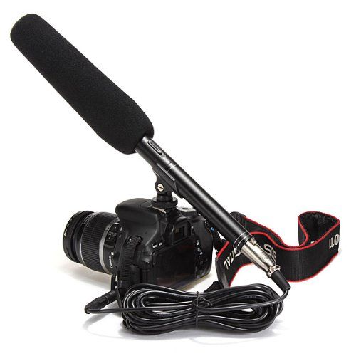  EConcept Professional Long 14.37 Camera Camcorder Shotgun Microphone Uni-Directional System Interview Condenser Mic AAA For for Canon Nikon Any DSLR Camera DV Video Camcorder EC-44