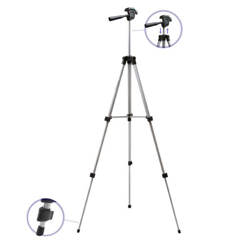  50 Inch Aluminum Camera Tripod for Canon, Nikon, Sony, Samsung, Olympus, Panasonic & Pentax + eCost Microfiber