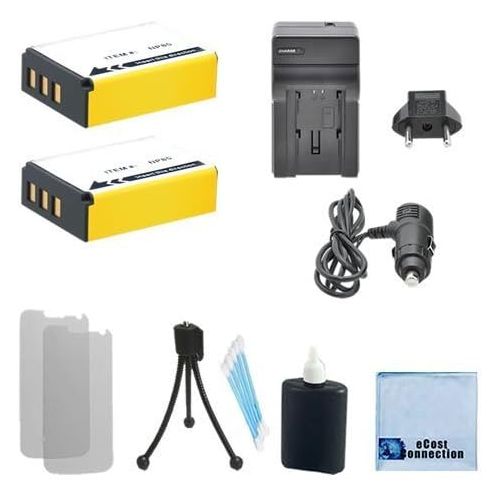  ECost 2 NP-85 Rechargeable Batteries + Car/Home Charger For Fujifilm FinePix SL1000, SL305, SL300, SL280, SL260, SL240 & More. Camcorder + Complete Starter Kit