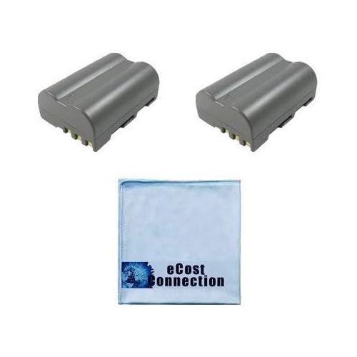  2 Replacement EN-EL3E Batteries for Nikon DSLR D300, D700, D90, D70 &More Cameras Lithium Ion and an eCost Microfiber Cloth