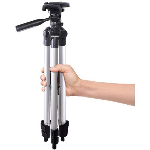  50 Inch Aluminum Camera Tripod for Canon, Nikon, Sony, Samsung, Olympus, Panasonic & Pentax + eCost Microfiber