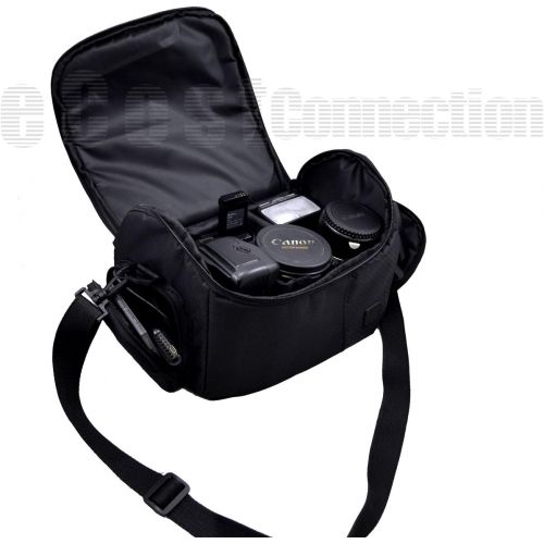  [아마존베스트]ECostConnection Large Digital Camera / Video Padded Carrying Bag / Case for Nikon, Sony, Pentax, Olympus Panasonic, Samsung, and Canon DSLR Cameras + eCostConnection Microfiber Cloth