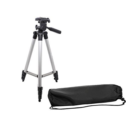  50 Aluminum Camera Tripod with Built in Bubble Level Indicator for All GoPro HERO Cameras + Tripod Mount & an eCostConnection Microfiber Cloth