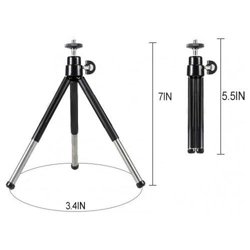  eCostConnection 7 Extendable Mini Tripod for Logitech Webcams C920 C922 and Other Small Cameras + Microfiber Cloth