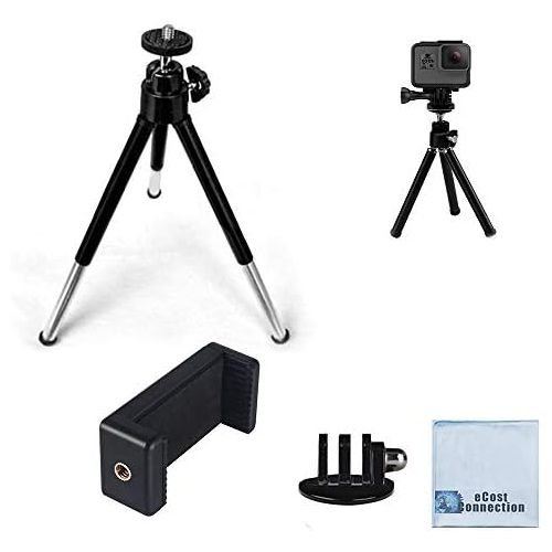  eCostConnection 7 Extendable Mini Tripod + Universal Smartphone Mount + Universal Mount for All GoPros & Microfiber Cloth