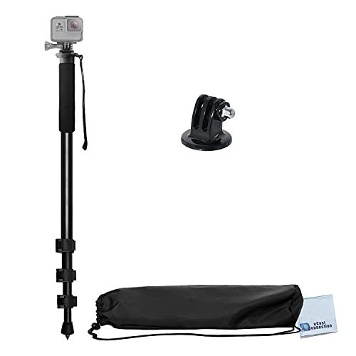  72 Pro Camera Monopod with Quick Release for GoPro HERO1, HERO2, HERO3, HERO3+, HERO4, HERO4 Session, HERO5 Cameras + Tripod Mount + eCostConnection Microfiber Cloth