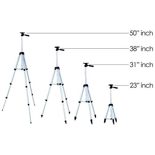  50 Aluminum Camera Tripod with Built in Bubble Level Indicator for All GoPro HERO Cameras + Tripod Mount & an eCostConnection Microfiber Cloth