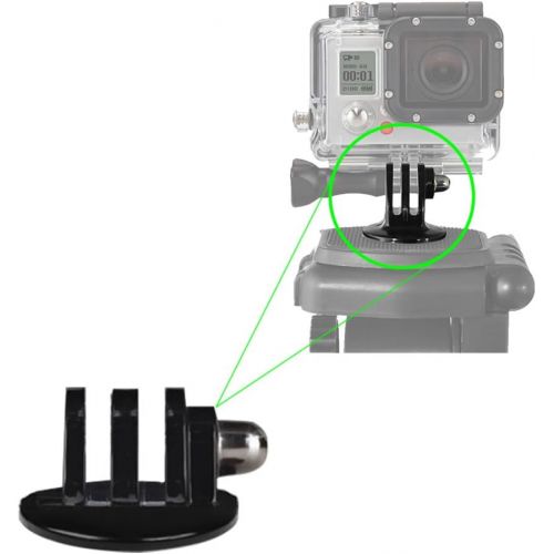  50 Aluminum Camera Tripod with Built in Bubble Level Indicator for All GoPro HERO Cameras + Tripod Mount & an eCostConnection Microfiber Cloth