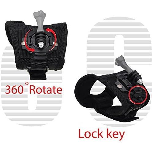  Rotating Wrist Strap Mount for ALL GoPro HERO Cameras + eCostConnection Microfiber Cloth