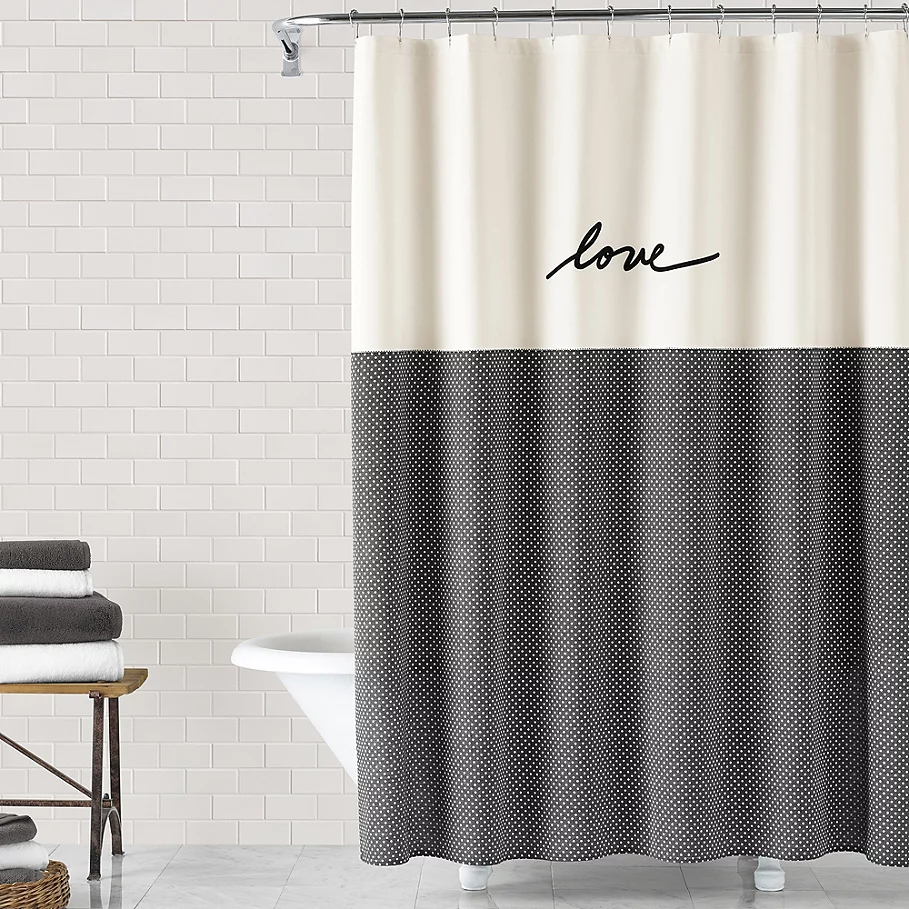 ED Ellen DeGeneres Love 72-Inch x 72-Inch Shower Curtain