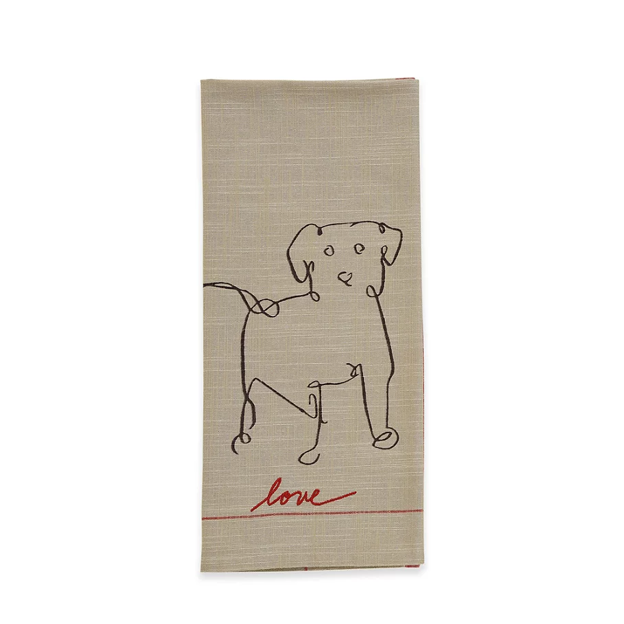 ED Ellen DeGeneres™ Dog Flat Woven Kitchen Towel in Natural