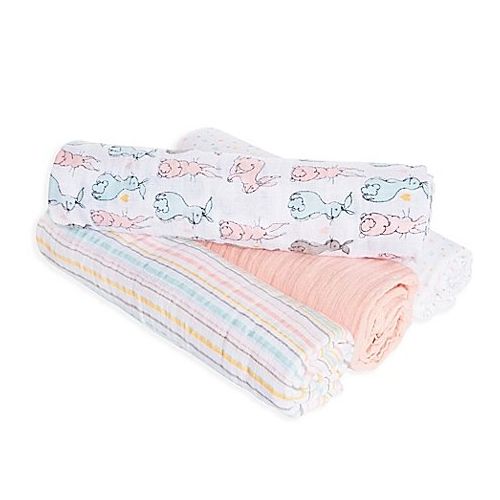  ED Ellen DeGeneres Crafted by aden by aden + anais 4-Pack Bunnies Muslin Swaddles
