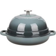 Enameled Cast Iron Dutch Oven Pot with Lid, Round Bread Oven for Homemade Sourdough Bread Baking, 6 Quart, Slateblue