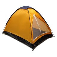 EDMBG Orange Dome Camping Tent 7x5 - 2 Person, Two Man Blue Orange Sealed Bottom NEW