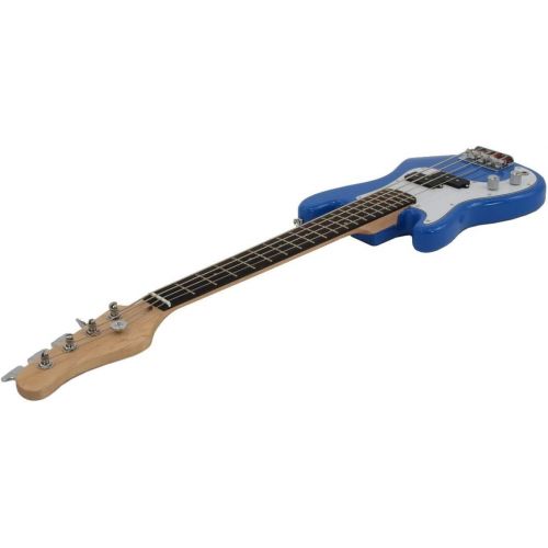  [아마존베스트]EDMBG Left Handed Electric Base Guitar, Small Scale 36 Inch Childrens Mini Sized 36 in Full Length, Color: Blue