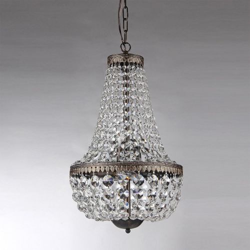  EDVIVI Edvivi 6-Light Antique Bronze Crystal Empire Chandelier Pendant Ceiling Fixture | Glam Lighting