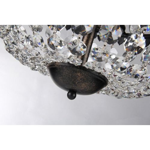  EDVIVI Edvivi 6-Light Antique Bronze Crystal Empire Chandelier Pendant Ceiling Fixture | Glam Lighting